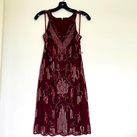 Aidan Mattox Beaded Sleeveless Cocktail Dress - Picture 3 of 6